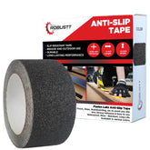 Robustt Black Anti Skid/Anti Slip (10mtr X 50mm) Fall Resistant with PET Material Used For Slippery Floors, Staircase, Ramps, Indoor, Outdoor Use